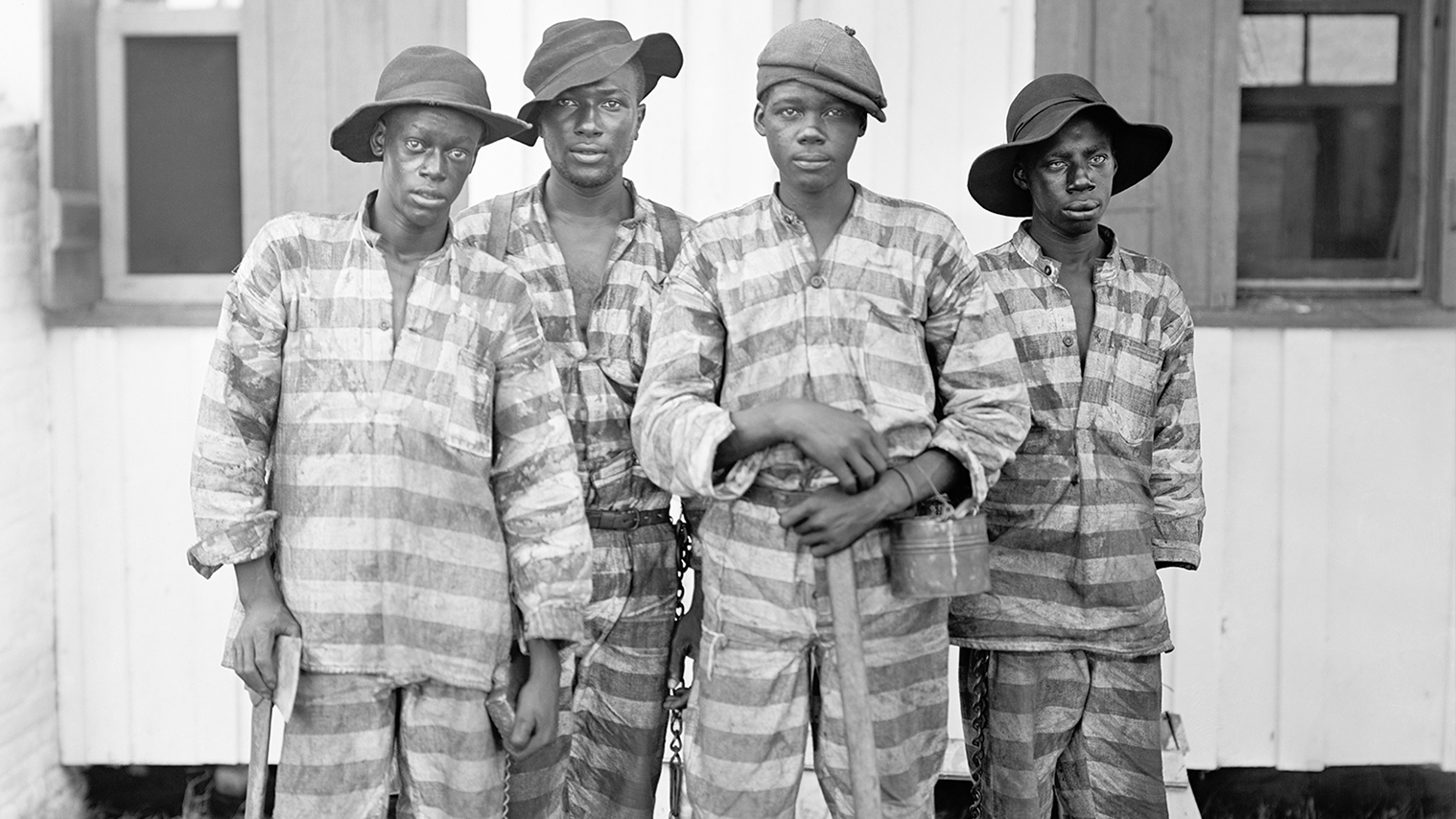 Black prisoners in Louisiana camp